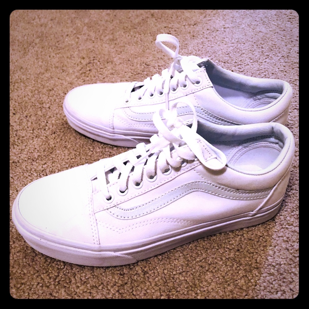 Vans white Old Skool canvas sneakers
